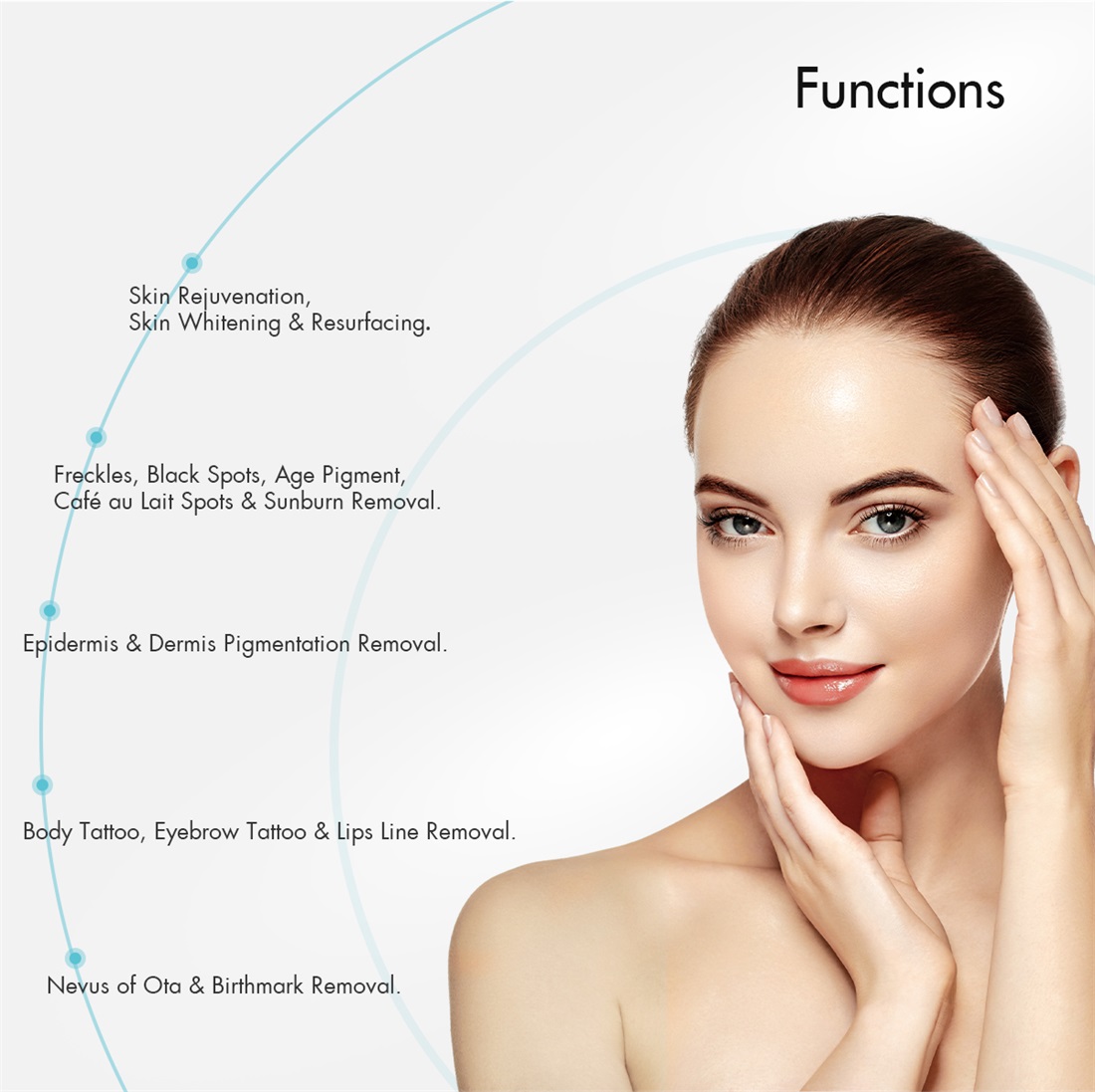Q Switched Nd Yag Laser Professional Vertical Q Switch Nd Yag Laser Tattoo Removal Beauty Machine For Salon Use