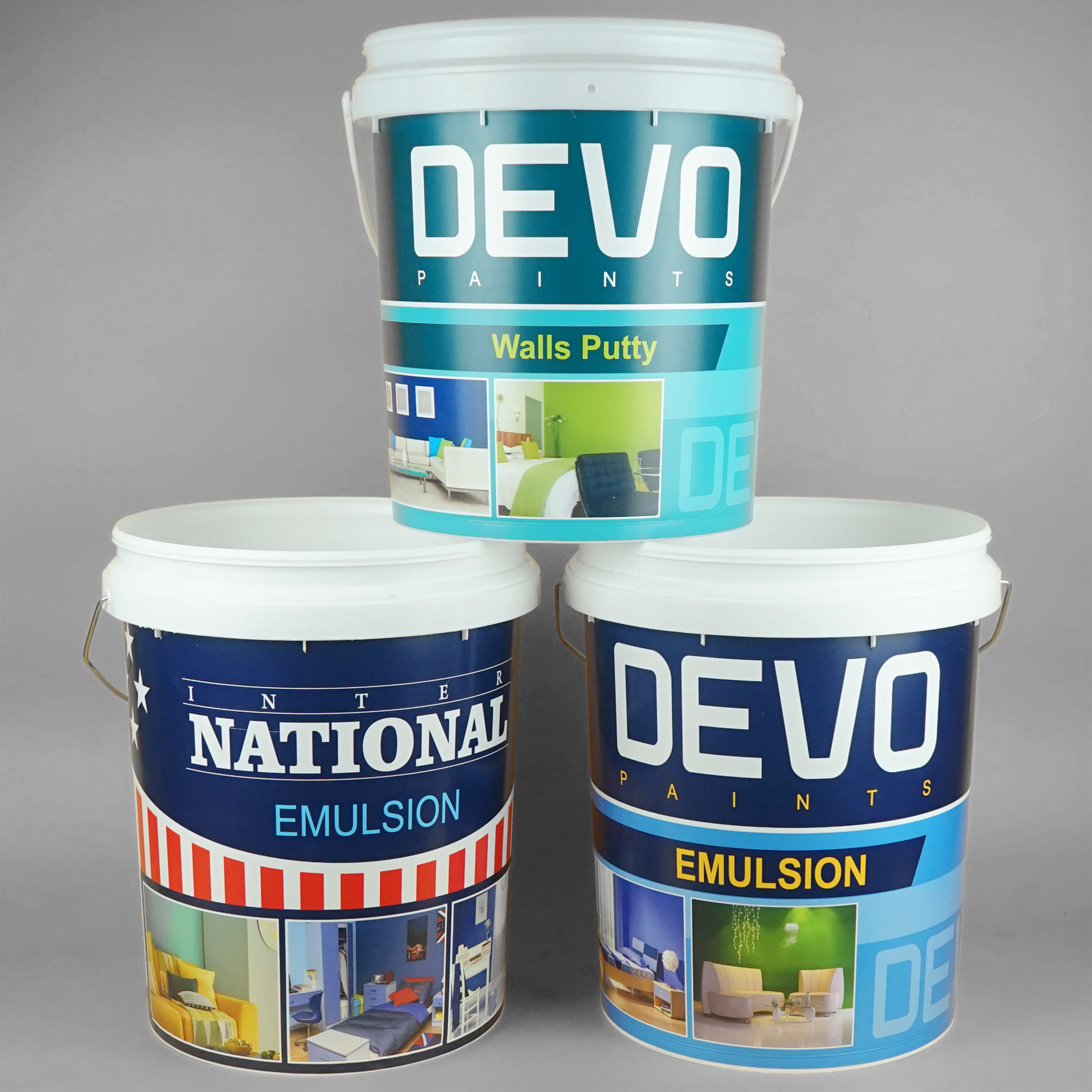 Latex Paint Plastic Packaging Bucket 30L With Lid And Handle