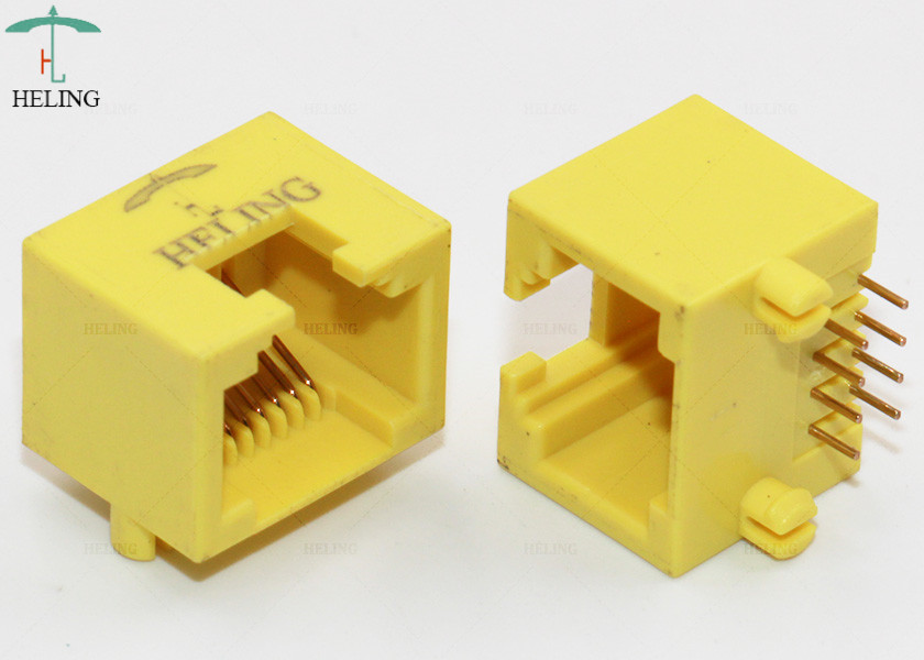 One Port PCB RJ45 Female Connector Right Angle MJ5388-Y011-HRN1