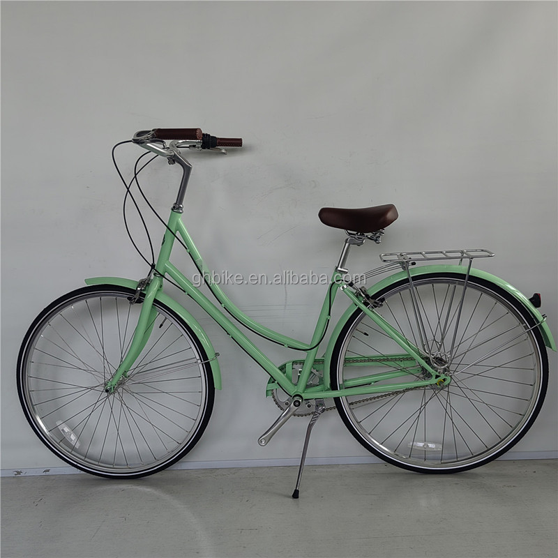 6 Speed Adult Women's Comfort Bike Vintage Lady Fitness City Bicycle with Basket