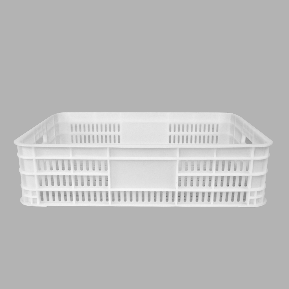 Food Grade Plastic Turnover Basket Customized Logo PP Vented Plastic Crate