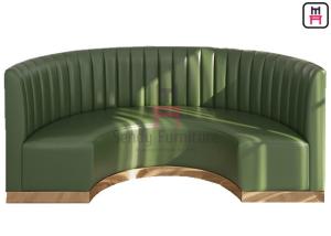 China Waterproof 1.5cbm Upholstered Circle Booth Seating Stainless Steel Base wholesale