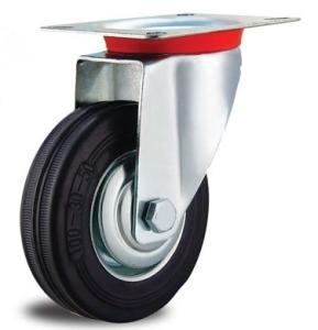 China 3'' swivel casters industrial trolley wheels rubber casters 75mm wholesale
