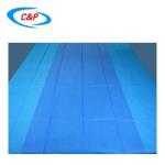 Blue Disposable Angiography Drape Set Pack for Medical Procedures