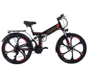 China 26 inch Rear Hub Motor 24 Speed Mountain Electric Bike With Double Disc Brake 48V 350W wholesale