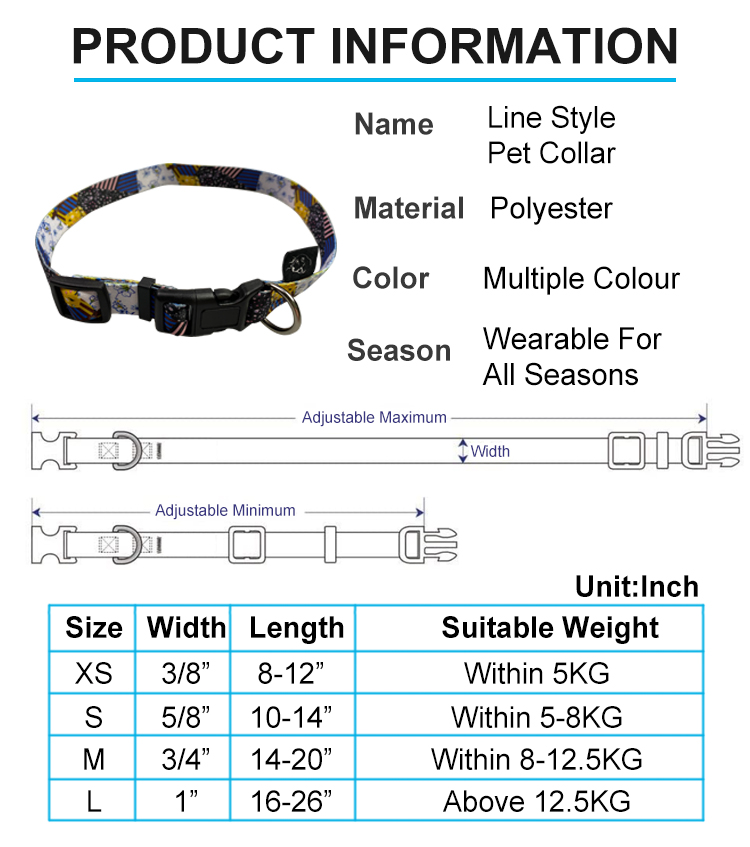 Adjustable Dog Harness Set Polyester Dog Leash Collar For Pet Animal