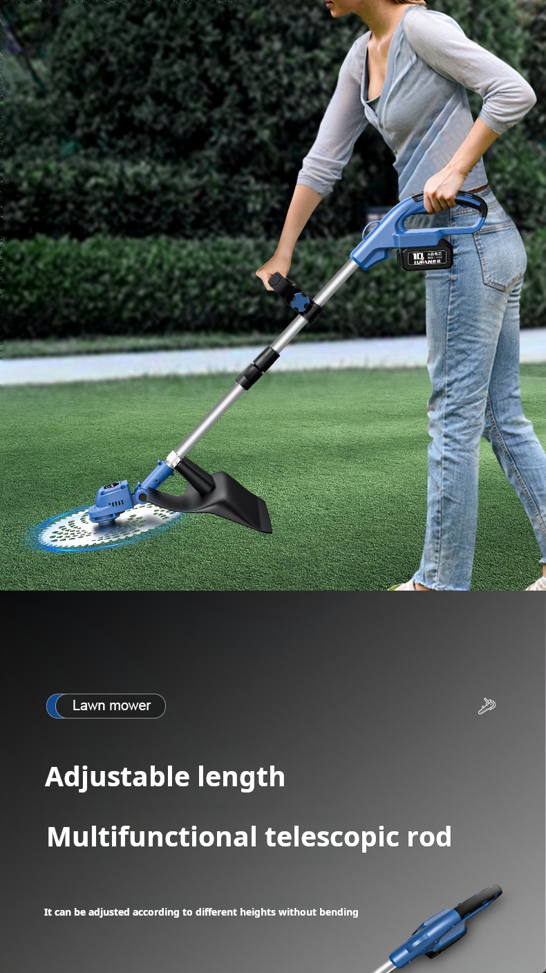 Adjustable Brushless Lithium Electric Lawn Mower With SK-7 Alloy Saw Blade 9000rpm