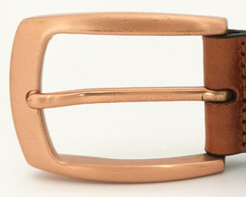 Ostrich Grain Genuine Leather Belt , Mens Brown Leather Belt With Zinc Alloy Buckle
