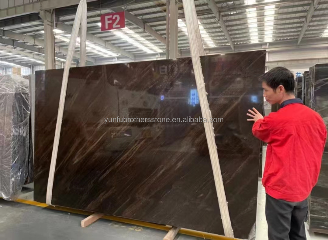 Modern Style Hotel Flooring Sheet Customized Golden Sand Quicksand Brown Granite Marble