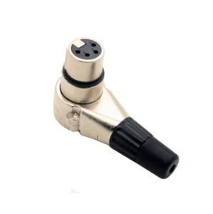 China New angle 90 Degree XLR 4pin female socket for Anton etc camera power supply wholesale