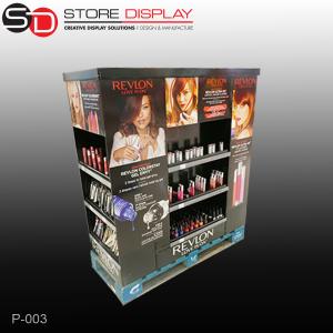 China custom four sides cosmetic pallet display wholesale