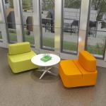 Modern SUS Feet Wood Round 800*500 Coffee Tea Table