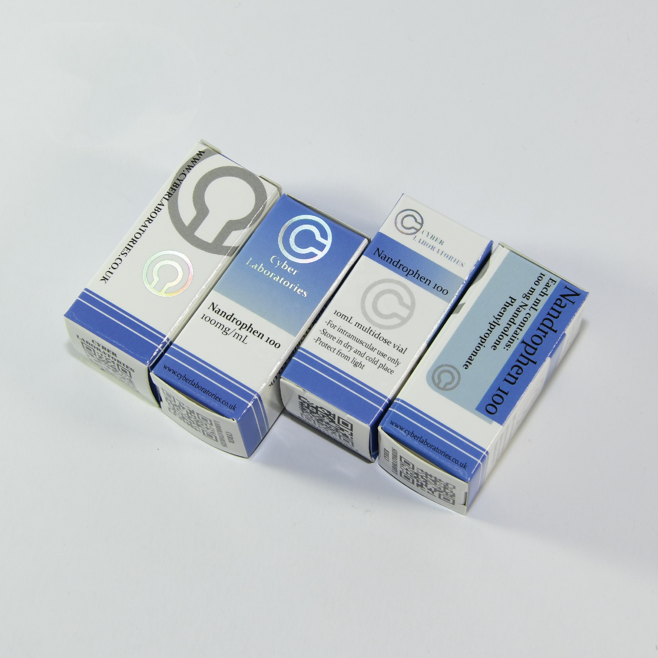 UV Coating 10ml Vial Boxes , 300gsm White Cardboard Packaging Boxes