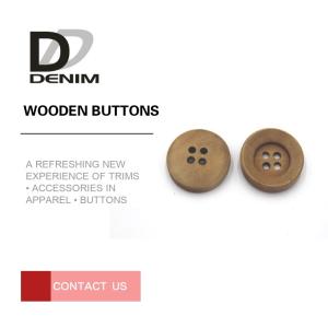 China Natural Wood Color Coloured Wooden Buttons For Womens Blazer Coat wholesale