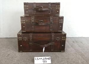 China Decorative Plywood Leather L46 Storage Chest Trunk wholesale