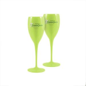 China Perrier Jouet Green Plastic Champagne Flutes 175ml 6oz wholesale