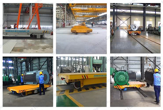 Steel Billet Coil Transfer Trolley Ladle Transporter Workshop Movable Rail Cart