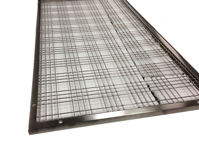 Anti - Bronze Architectural Crimped Woven Mesh For Wine Cabinets Decoration