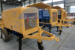 Hydraulic Mini Concrete Pump Machine , Yellow Trailer Mounted Concrete Pump