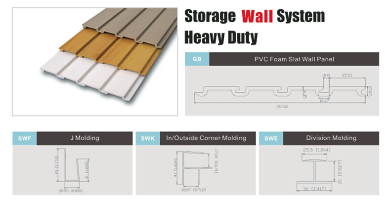 Store Fixture Plastic Garage Wall Panels / Garage Wall Shelving