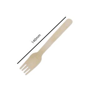 China Biodegradable Wooden Forks Bulk 140mm Woodable Disposable Wooden Utensils wholesale