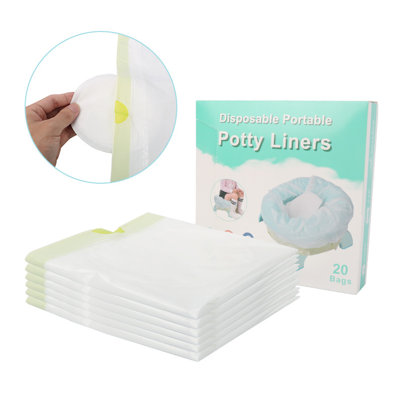 Customized Travel Potty Refill Bags With Absorbent Pads, Disposable Potty Chair Liners