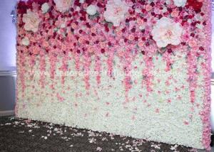 China Hydrangea Cherry Blosson Artificial Flower Wall Fake Flower Wall Panels wholesale