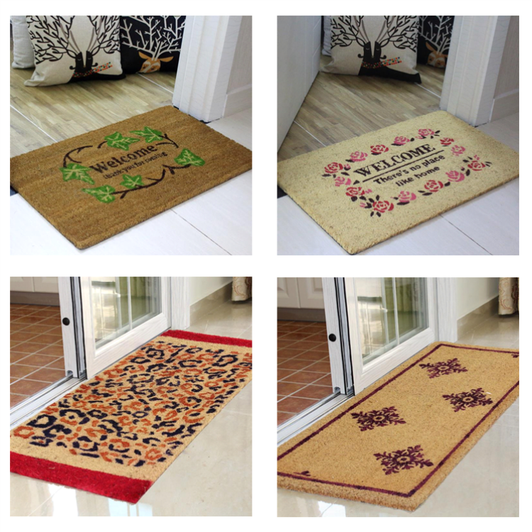 Simple Large Front Door Welcome Mats Non Bruch Rubber Slip Resistance