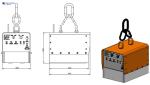 DC 72V Battery Powered Steel Magnetic Lifter Steel Plate Handling Use Capacity