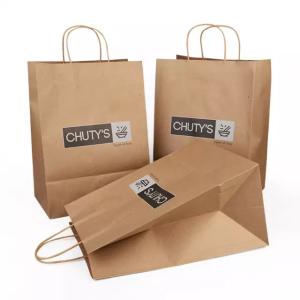 China Embossing Spot UV OEM 150GSM Printed Kraft Paper Bags wholesale