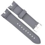 Leaf Texture Mens Rubber Watch Bands , 24mm Silicone Watch Strap