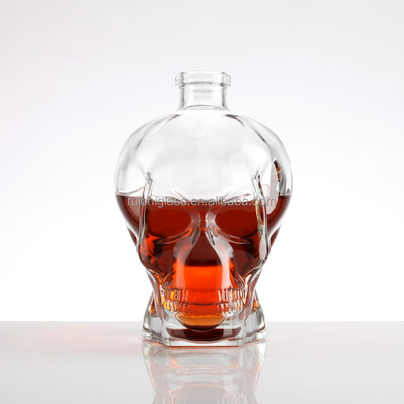 Custom Shape Liquor Decanter Skull Bottle for Vodka Whisky Wine Accessory from Direct