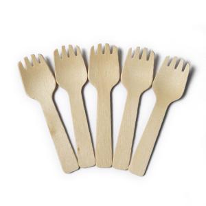 China 95mm 105mm 140mm Natural Disposable Bamboo Forks For Serving Ice Cream wholesale