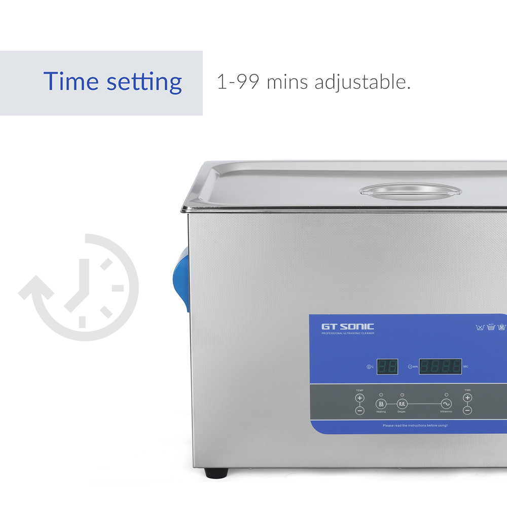 400W Heated 40KHz Ultrasonic Parts Washer 30L Ultrasonic Cleaner