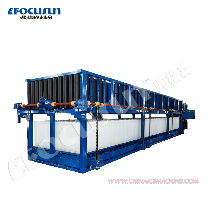 Blue 30ton Direct Refrigerated Block Ice Making Machine for Electricity and Labor Saving