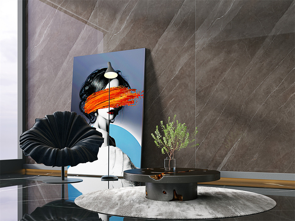 Backgroud Tiles And SGS 1420x2700mm Interior Wall Sintered Stone Slabs Porcelain Tile For Apartment And Bedroom