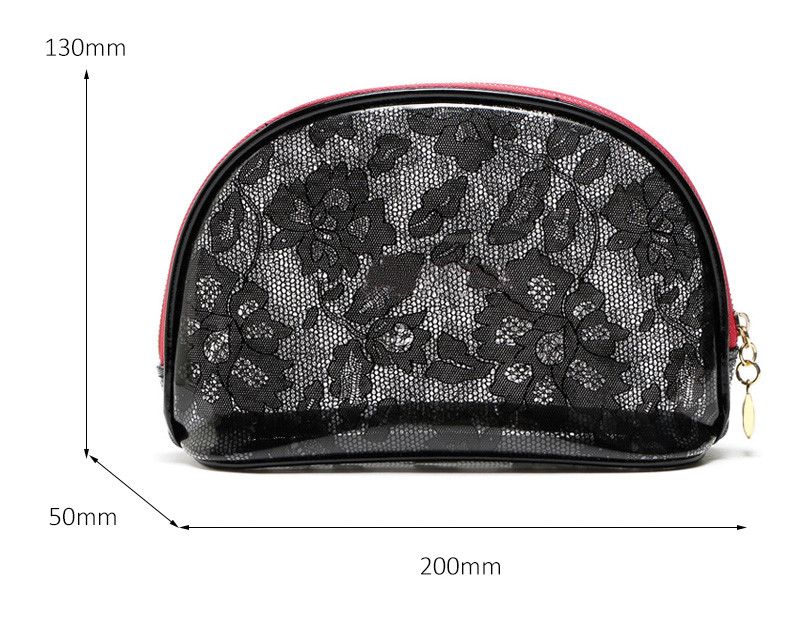 Fashion Custom Logo Transparent PVC Cosmetic Bag