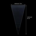 PP Plastic Packaging Treat Bags , Clear Plastic Cone Shaped Bags With Twist Ties