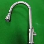 High Arc Gooseneck Spout Solid Stainless Steel Kitchen Faucets HOMEKA
