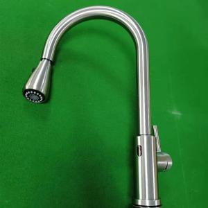 China High Arc Gooseneck Spout Solid Stainless Steel Kitchen Faucets HOMEKA wholesale