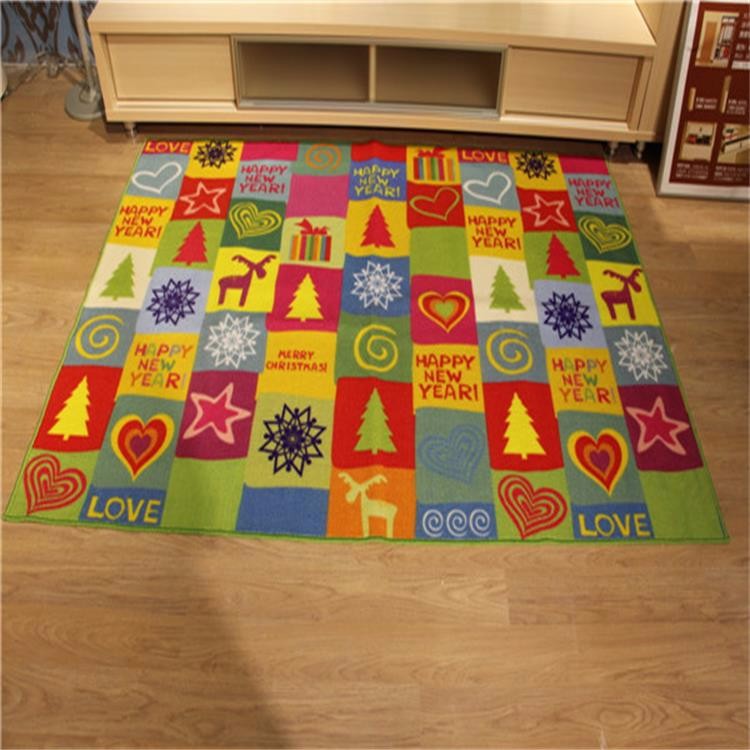 2016 new cartoon Christmas tree design kids play rug mat