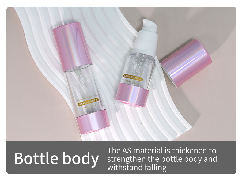 100ml Rose Gold Cosmetic Plastic Pump Bottles Airless Bottle Set for Facial Care Essence Lotion 100ml Volume Industrial