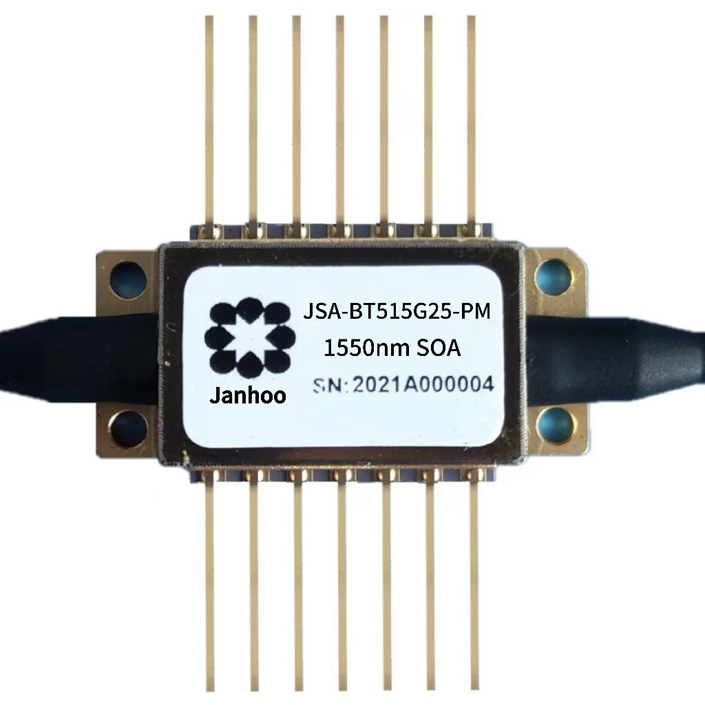 Janhoo Advanced 1550nm PM SOA 14pin Butterfly For Optical Fiber Sensing System Janhoo Semiconductor Optical Amplifier