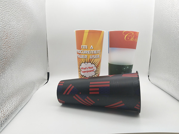 Iml Printed Plastic Cups 700ml Reusable In Mould Label FDA Certification