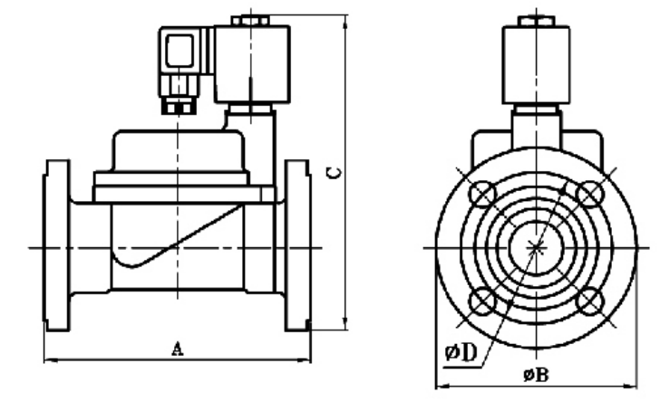 1 1/2'' 2'' Flanged Normally Open Steam Solenoid Valve Stainless Steel