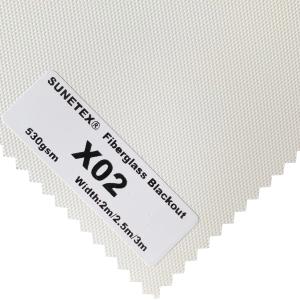 China Greenguard Fiberglass Blackout Roller Blinds Fabric 530g/M2 wholesale