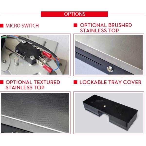 cash drawer w460mm Flip Top RJ11 Cash Drawer / Square Register Cash Drawer With Lock