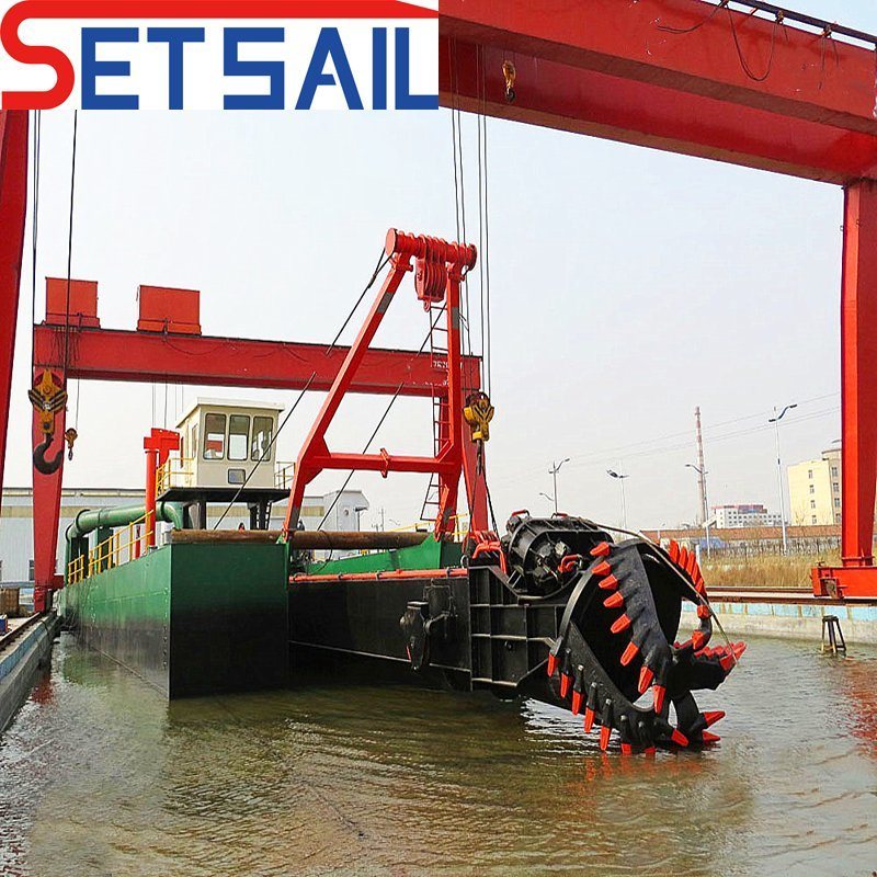 Rexroth Hydraulic Motor Cutter Suction Head Dredger with Anchor Boom