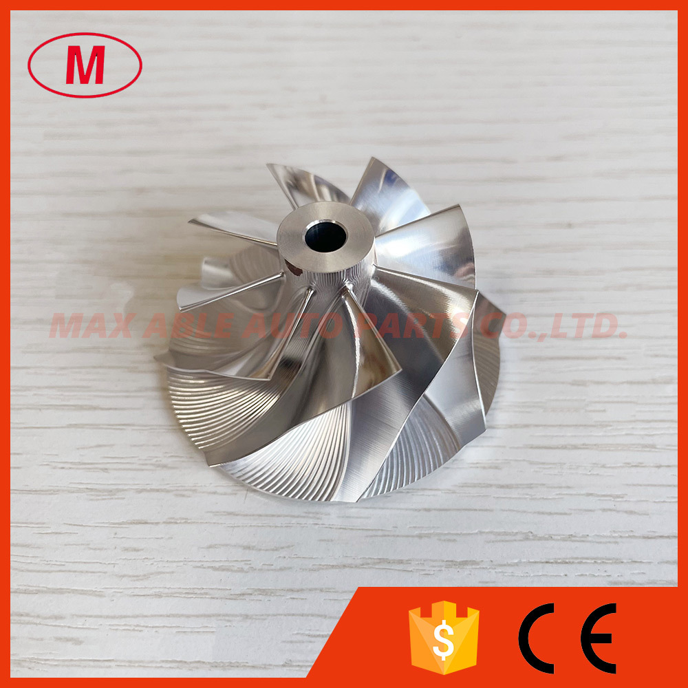 GT15-25 39.00/49.00mm 8+0 blades reverse high performance turbocharger milling/aluminum 2618/billet compressor wheel