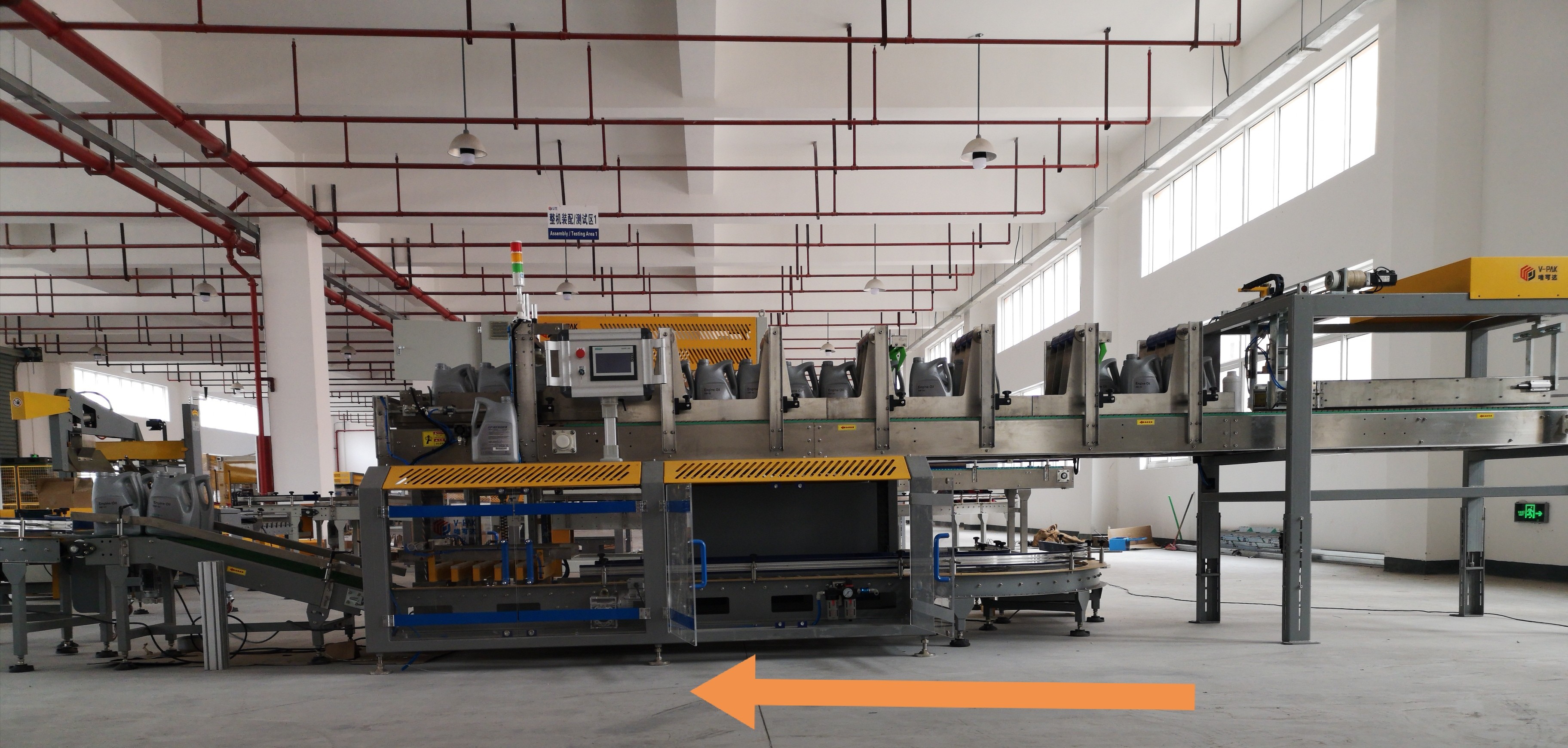 Automated Bottle Case Packer Machines Fast Speed With Compact Footprint